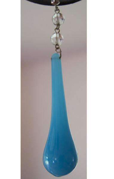 4.5" LIGHT BLUE TEAR DROP (Box of 3) Magnetic Chandelier Crystal TrimKit® - MagTrim Designs LLC