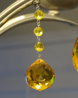 4 x 30mm YELLOW FACETED BALL (Box of 3) Magnetic Chandelier Crystal TrimKit®