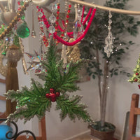 HOLIDAY CHANDELIER MAKEOVER KIT - (3) Green Holly + (3) 12" Red/Green Garland