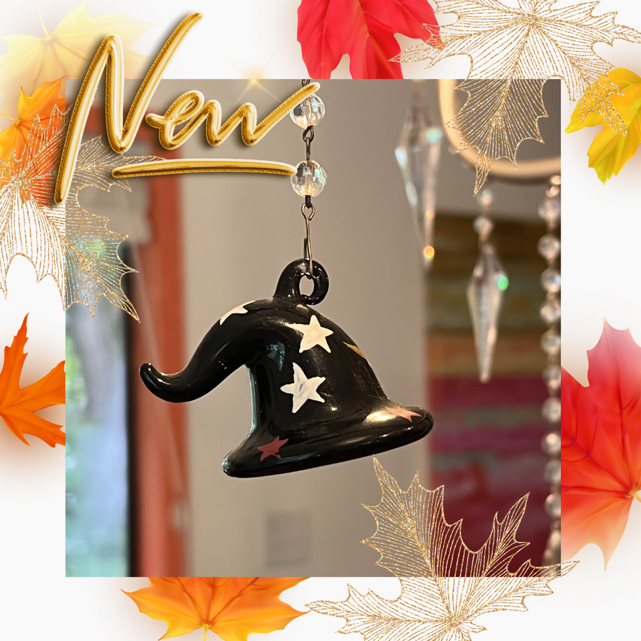 WITCH HAT (Set/1) MAGNETIC HALLOWEEN CHANDELIER ORNAMENT