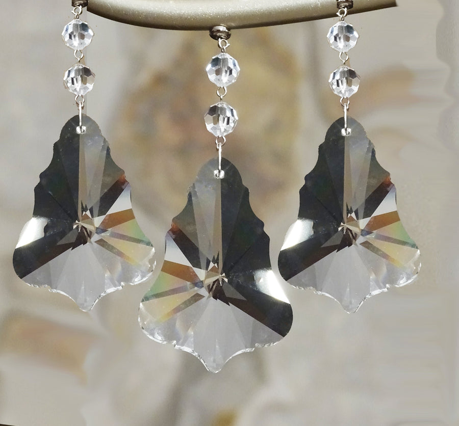 5" CLEAR "BUTTERFLY" PENDALOGUE Magnetic Chandelier Crystal (Box of 3) - MagTrim Designs LLC