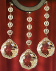 5.5" x 40mm CLEAR FACETED BALL Magnetic Chandelier Crystal (Box of 3) - MagTrim Designs LLC