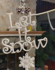 HOLIDAY CHANDELIER MAKEOVER KIT - (3) Let It Snow + (3) 12" Red/White Crystal Garland