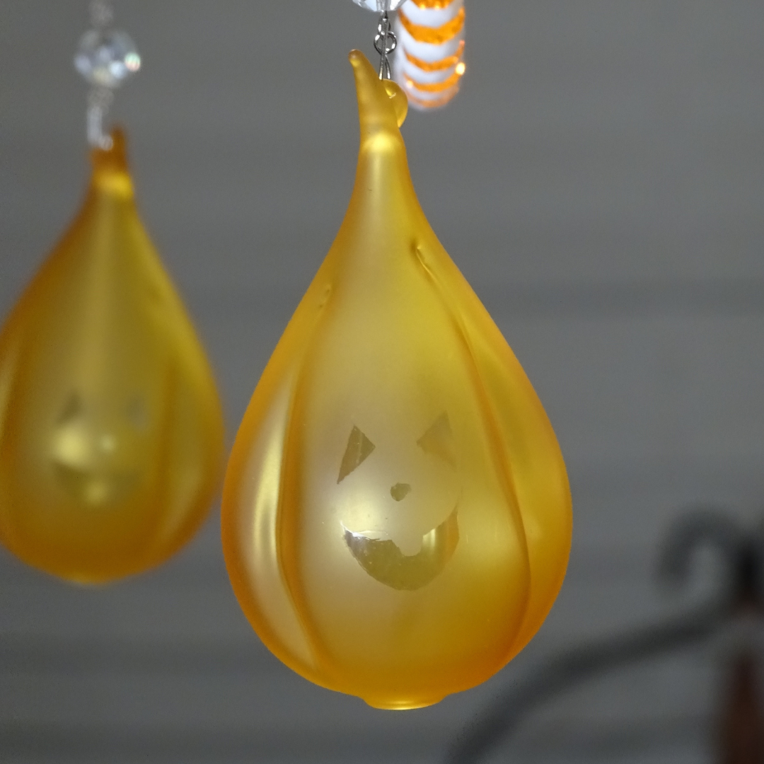 JACK-O&#39;-LANTERN (Set/3) MAGNETIC HALLOWEEN CHANDELIER ORNAMENT