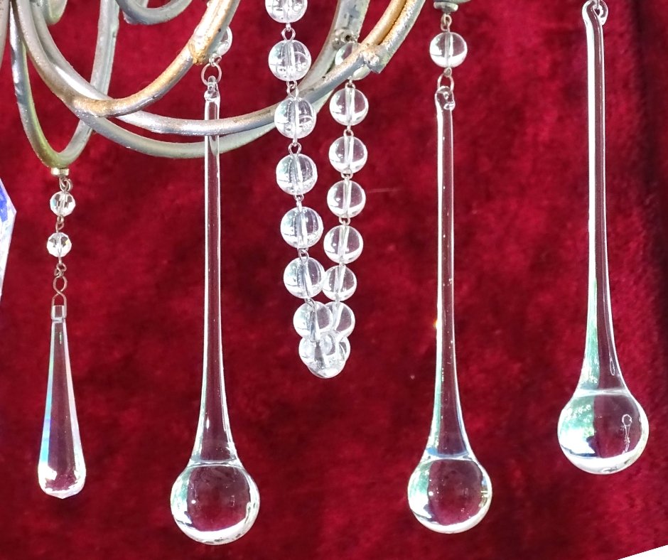 COMPLETE CHANDELIER MAKEOVER KIT - 6&quot; Tear Drop - Magnetic Chandelier Crystals (6 Piece Kit)