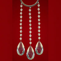 9" CLEAR CRYSTAL ALMOND Magnetic Chandelier Crystal (Box of 3 or 6) - MagTrim Designs LLC