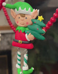 HOLIDAY ELF - TREE (Set/3) MAGNETIC CHANDELIER ORNAMENT