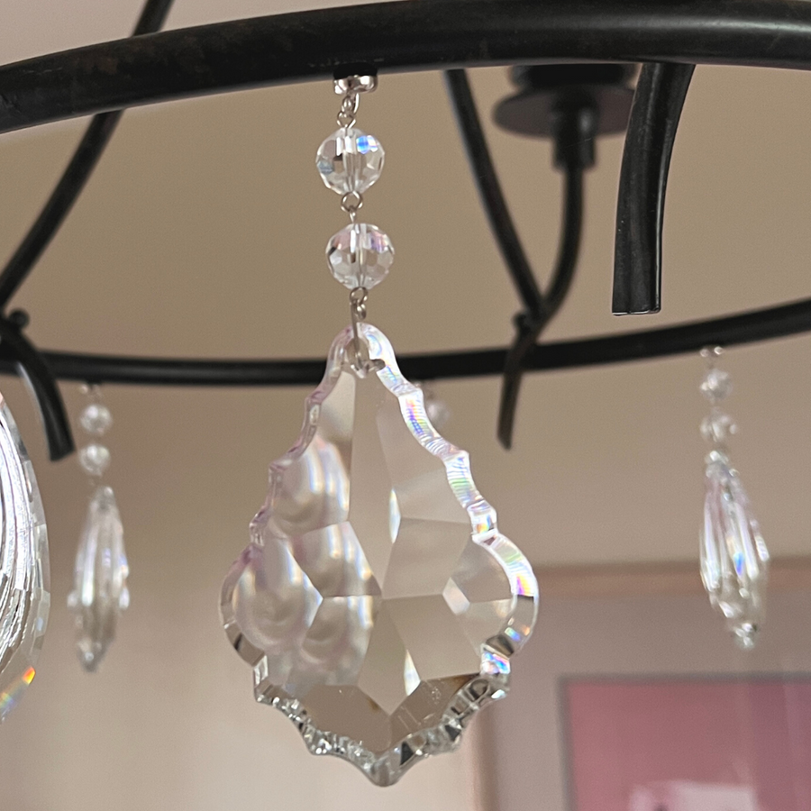 5" CLEAR TRADITIONAL PENDALOGUE Magnetic Chandelier Crystal (Box of 3)