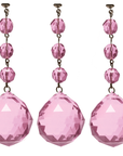 4 x 30mm PINK FACETED BALL (Box of 3) Magnetic Chandelier Crystal TrimKit®