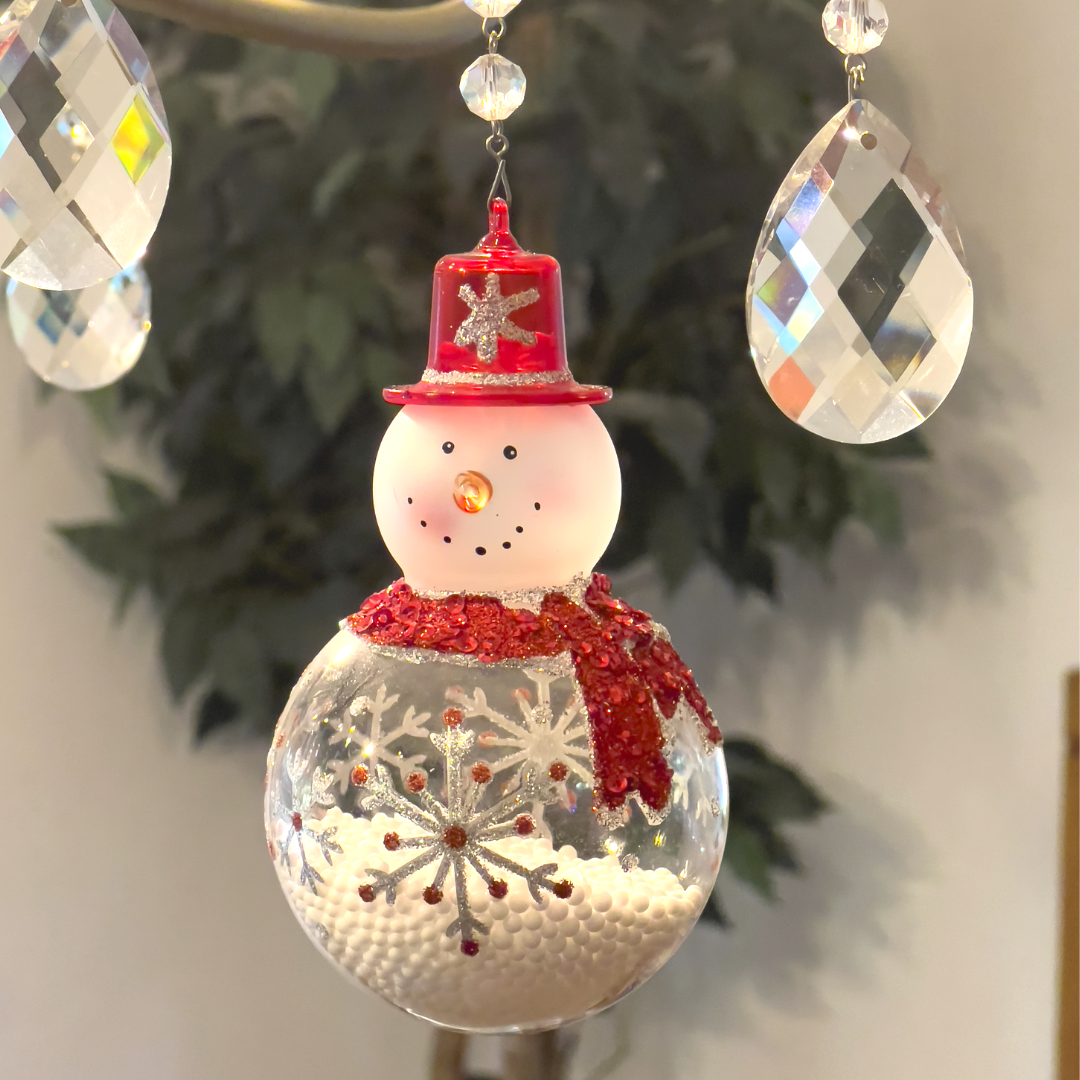 SNOWMAN (Set/3) or (Set/1) MAGNETIC CHANDELIER ORNAMENT