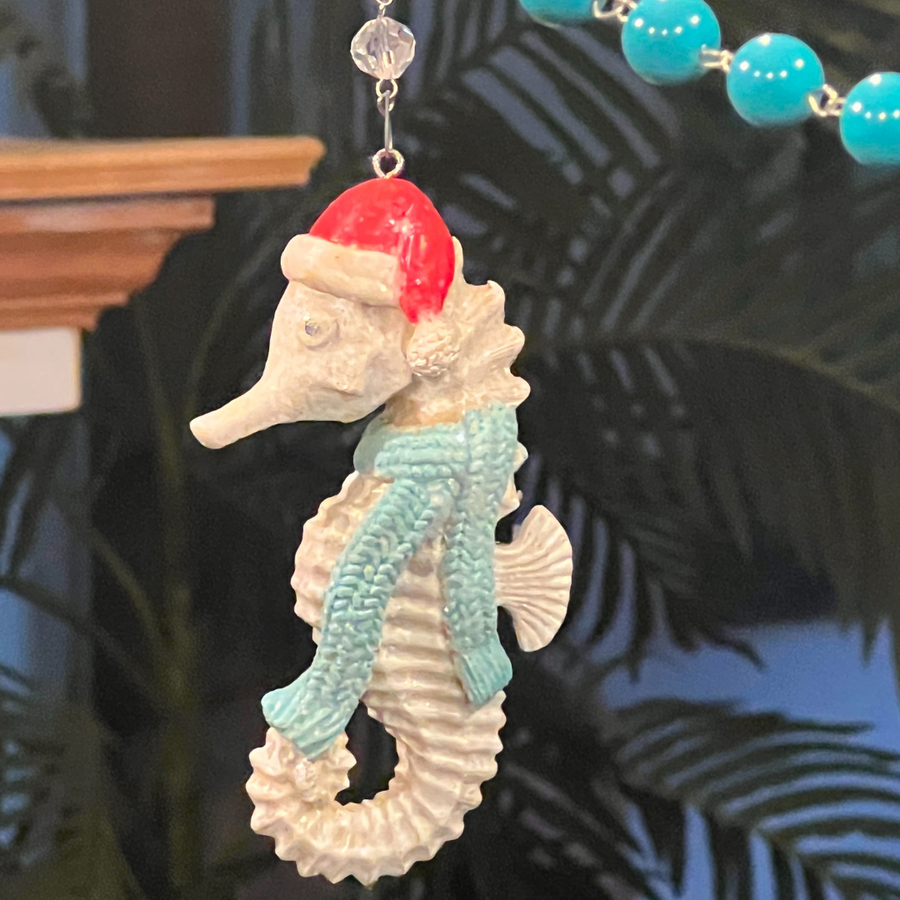 HOLIDAY SEAHORSE(Set/3) MAGNETIC CHANDELIER ORNAMENT