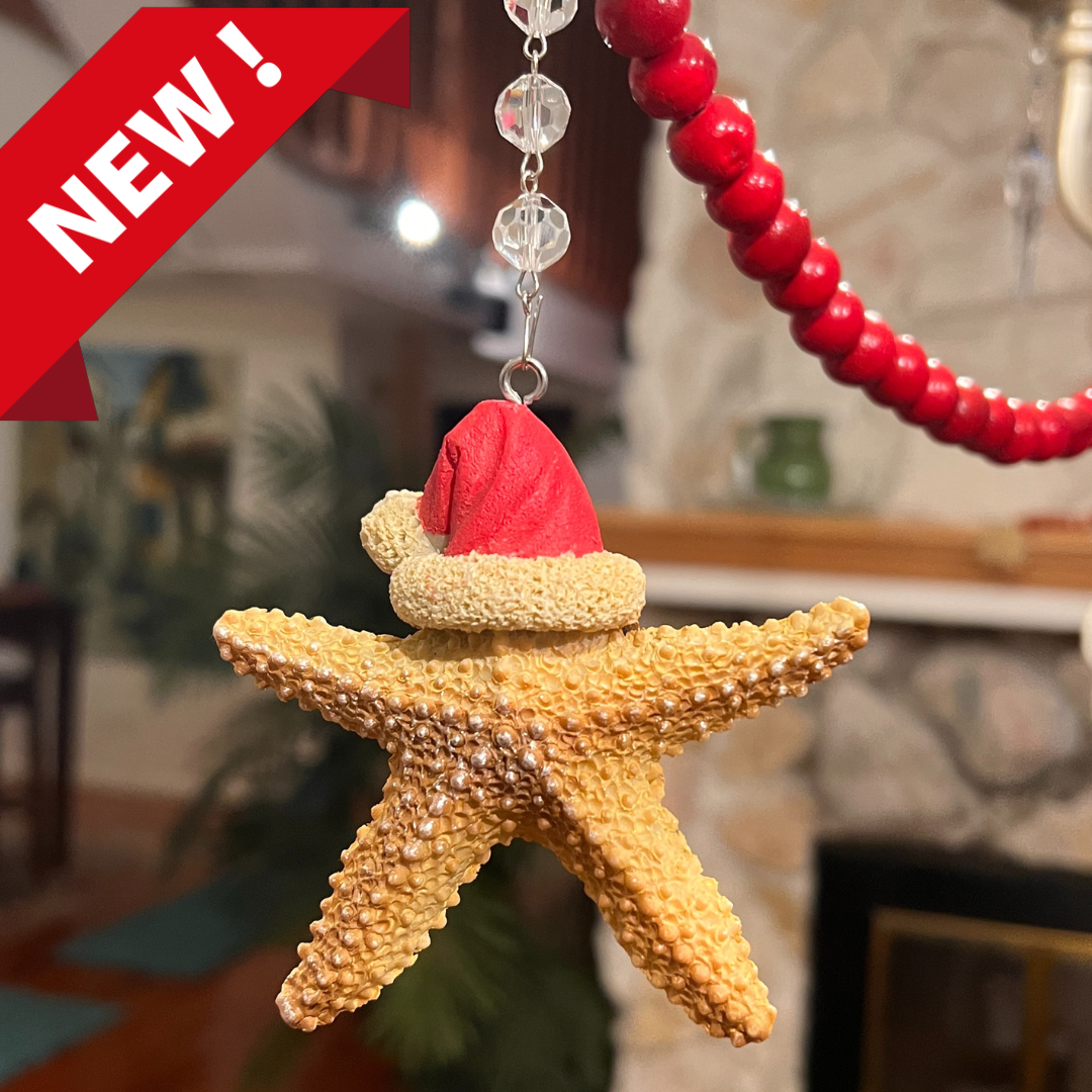 HOLIDAY STARFISH (Set/3) MAGNETIC CHANDELIER ORNAMENT