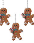 GINGERBREAD MAN (Set/3) MAGNETIC CHANDELIER ORNAMENT