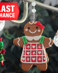 GINGERBREAD GIRL (Set/3) MAGNETIC CHANDELIER ORNAMENT