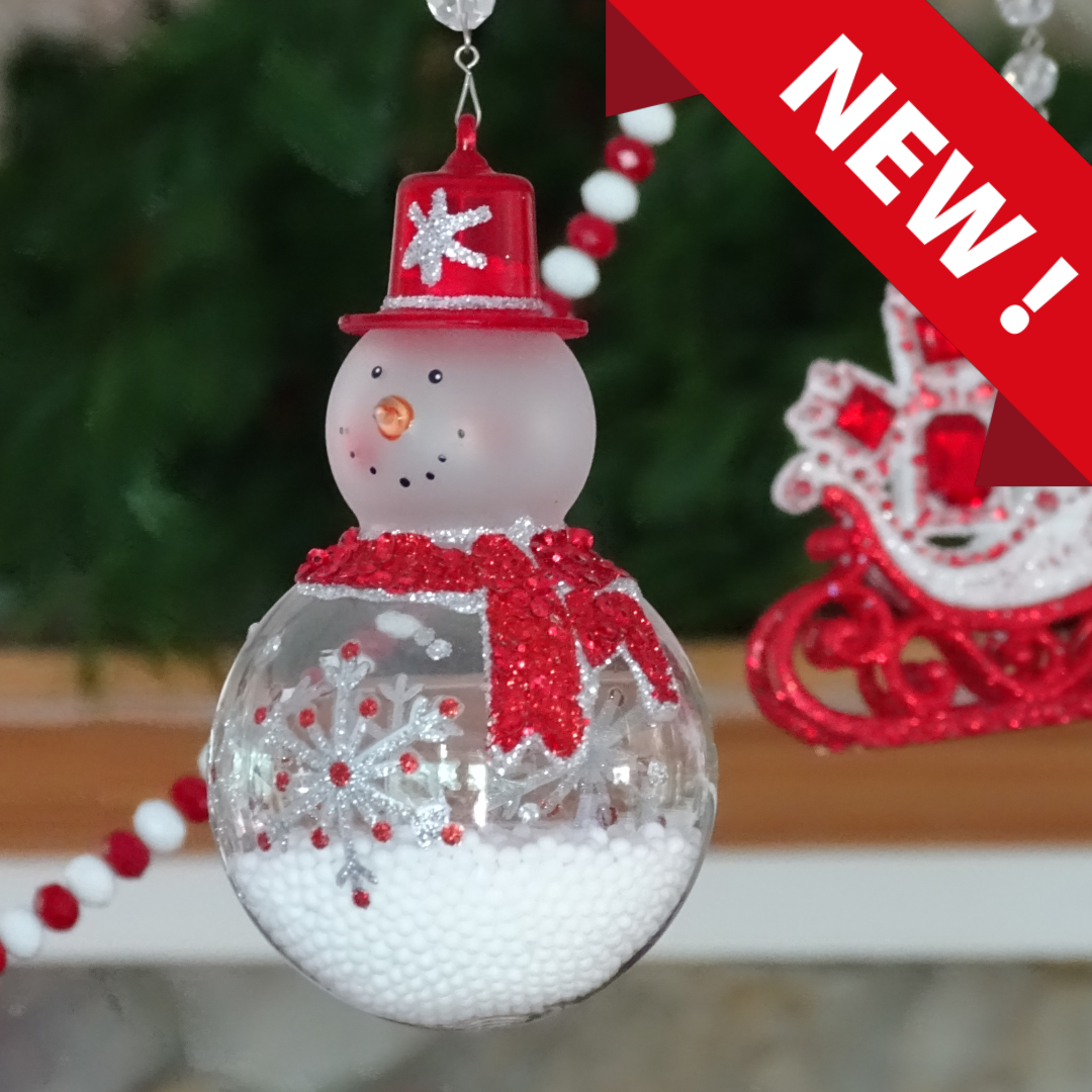 SNOWMAN (Set/3) or (Set/1) MAGNETIC CHANDELIER ORNAMENT