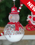 SNOWMAN (Set/3) or (Set/1) MAGNETIC CHANDELIER ORNAMENT