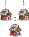 LIGHT UP GINGERBREAD HOUSE (Set/3) or (Set 1) MAGNETIC CHANDELIER ORNAMENT