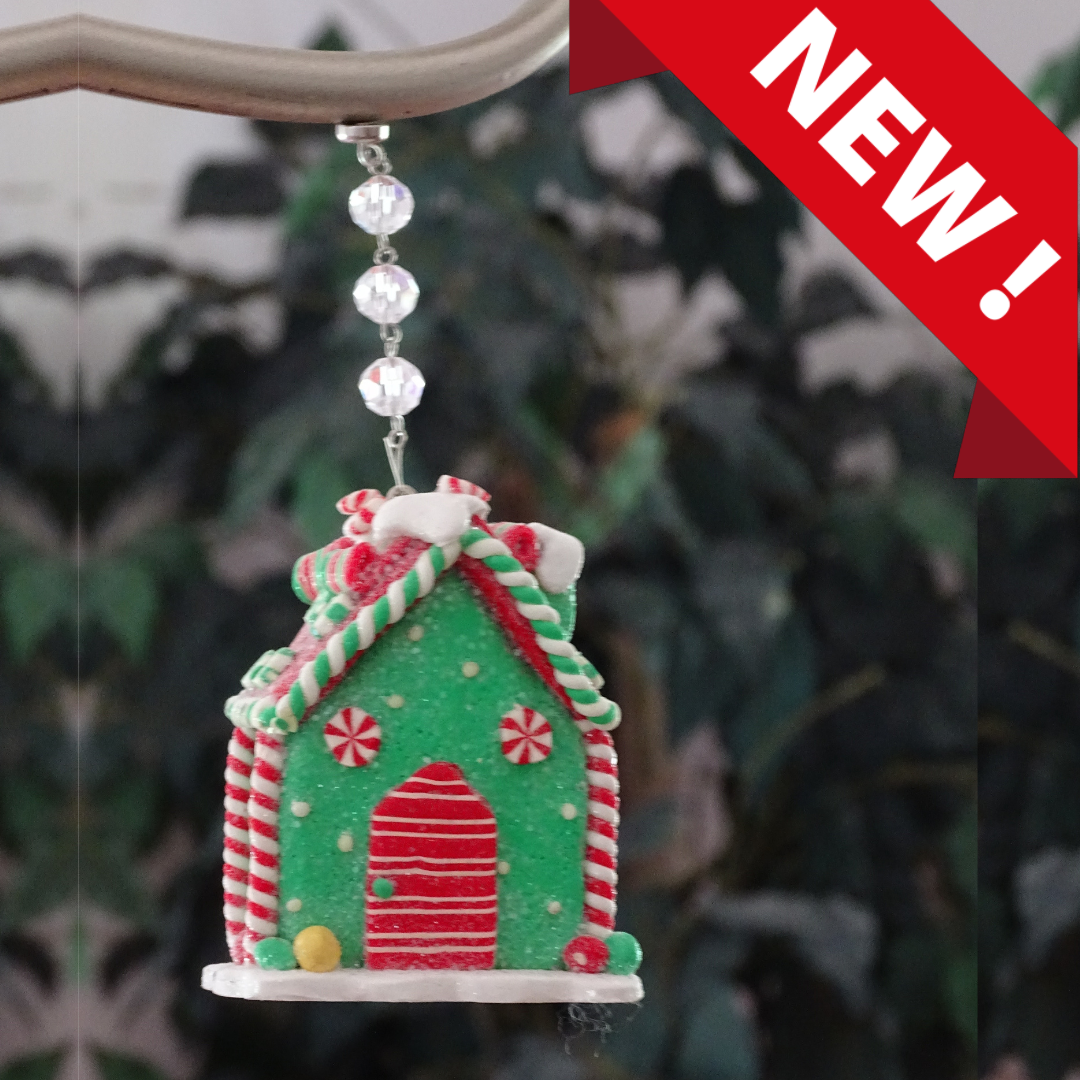 GINGERBREAD HOUSE - GREEN (Set/3)
