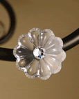 35 MM CLEAR ROSETTE WITH RHINESTONE - MAGNETIC Chandelier Crystal. INSTANTLY REJUVENATE LHTING FIXTURES! Use as wedding crystals (89540241)