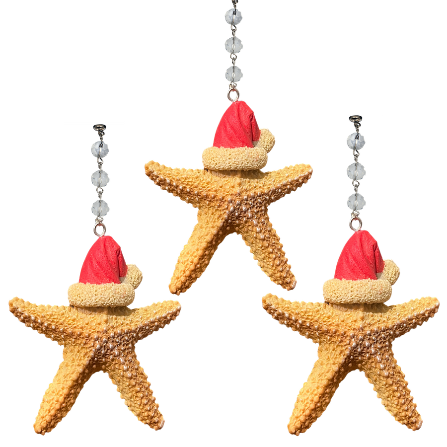 HOLIDAY STARFISH (Set/3) MAGNETIC CHANDELIER ORNAMENT