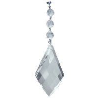 2.5" CLEAR TWIST DROP - MAGNETIC Chandelier Crystal. INSTANTLY REJUVENATE LHTING FIXTURES! Use as wedding crystals to add INSTANT SPARKLE to any event. Click n' Stick! (441960240)