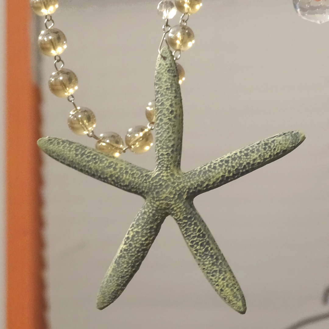 BLUE NATURAL STARFISH MAGNETIC ORNAMENT (BOX OF 3) Magnetic Chandelier Crystal TrimKit®
