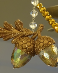 GLITTER ACORN (Set/3) MAGNETIC FALL CHANDELIER ORNAMENT