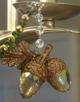 GLITTER ACORN (Set/3) MAGNETIC FALL CHANDELIER ORNAMENT