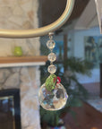40 mm HOLIDAY CRYSTAL BALL (Set/3) MAGNETIC CHANDELIER ORNAMENT