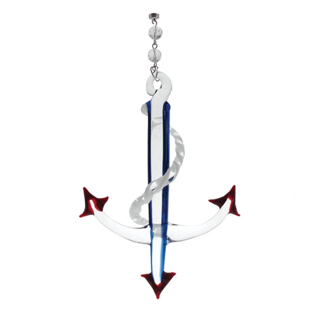 ANCHOR (Set/3) MAGNETIC COASTAL ORNAMENT - Magnetic Chandelier Accessory TrimKit® - MagTrim Designs LLC