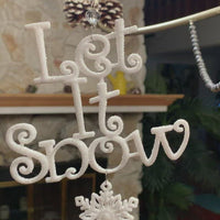 HOLIDAY CHANDELIER MAKEOVER KIT - (3) Let It Snow + (3) 12" RED BEAD Crystal Garland