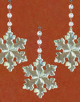 CLEAR CRYSTAL SNOWFLAKE (Set/3) MAGNETIC CHANDELIER ORNAMENT - MagTrim Designs LLC