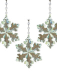 CLEAR CRYSTAL SNOWFLAKE (Set/3) MAGNETIC CHANDELIER ORNAMENT - MagTrim Designs LLC