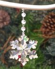 CLEAR CRYSTAL SNOWFLAKE (Set/3) MAGNETIC CHANDELIER ORNAMENT - MagTrim Designs LLC