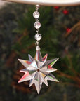 CLEAR CRYSTAL STAR (Set/3) MAGNETIC CHANDELIER ORNAMENT - MagTrim Designs LLC