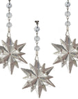 CLEAR CRYSTAL STAR (Set/3) MAGNETIC CHANDELIER ORNAMENT - MagTrim Designs LLC