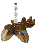 COMPLETE CHANDELIER MAKEOVER KIT - (3) 4" GLITTER ACORN + (3) 12" GOLD Crystal Bead Garland - MagTrim Designs LLC