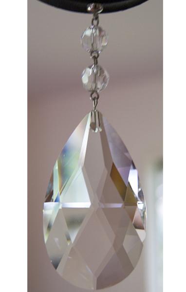 4" CLEAR CENTER CUT ALMOND Magnetic Chandelier Crystal (Box of 3)