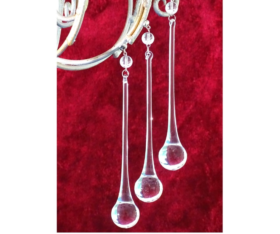 COMPLETE CHANDELIER MAKEOVER KIT - 6&quot; Tear Drop - Magnetic Chandelier Crystals (6 Piece Kit)