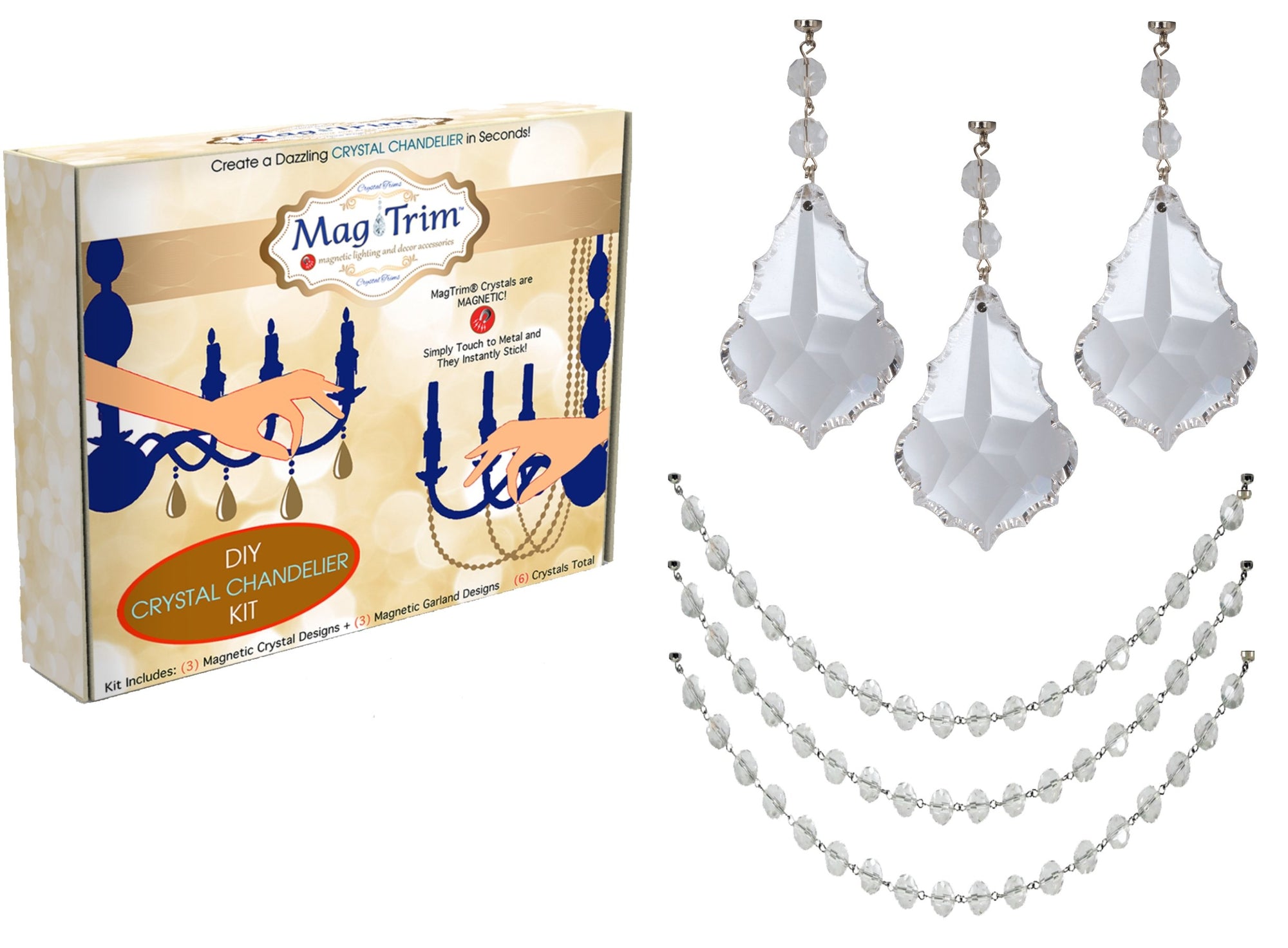 COMPLETE CHANDELIER MAKEOVER KIT - Traditional - Large - MagTrim Designs LLC