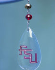 Florida State University - Logo Crystal - MAGNETIC ORNAMENT - MagTrim Designs LLC