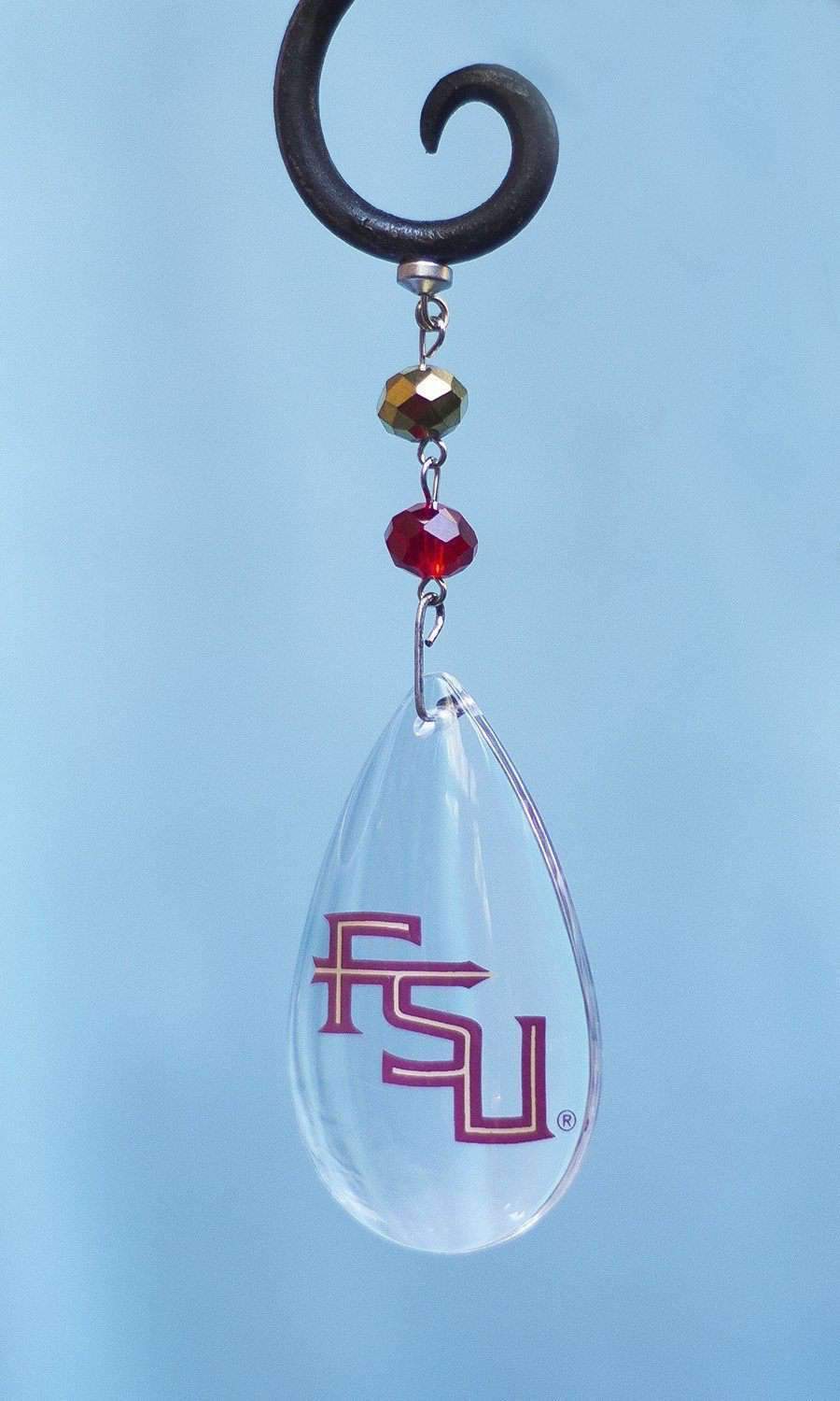 Florida State University - Logo Crystal - MAGNETIC ORNAMENT - MagTrim Designs LLC