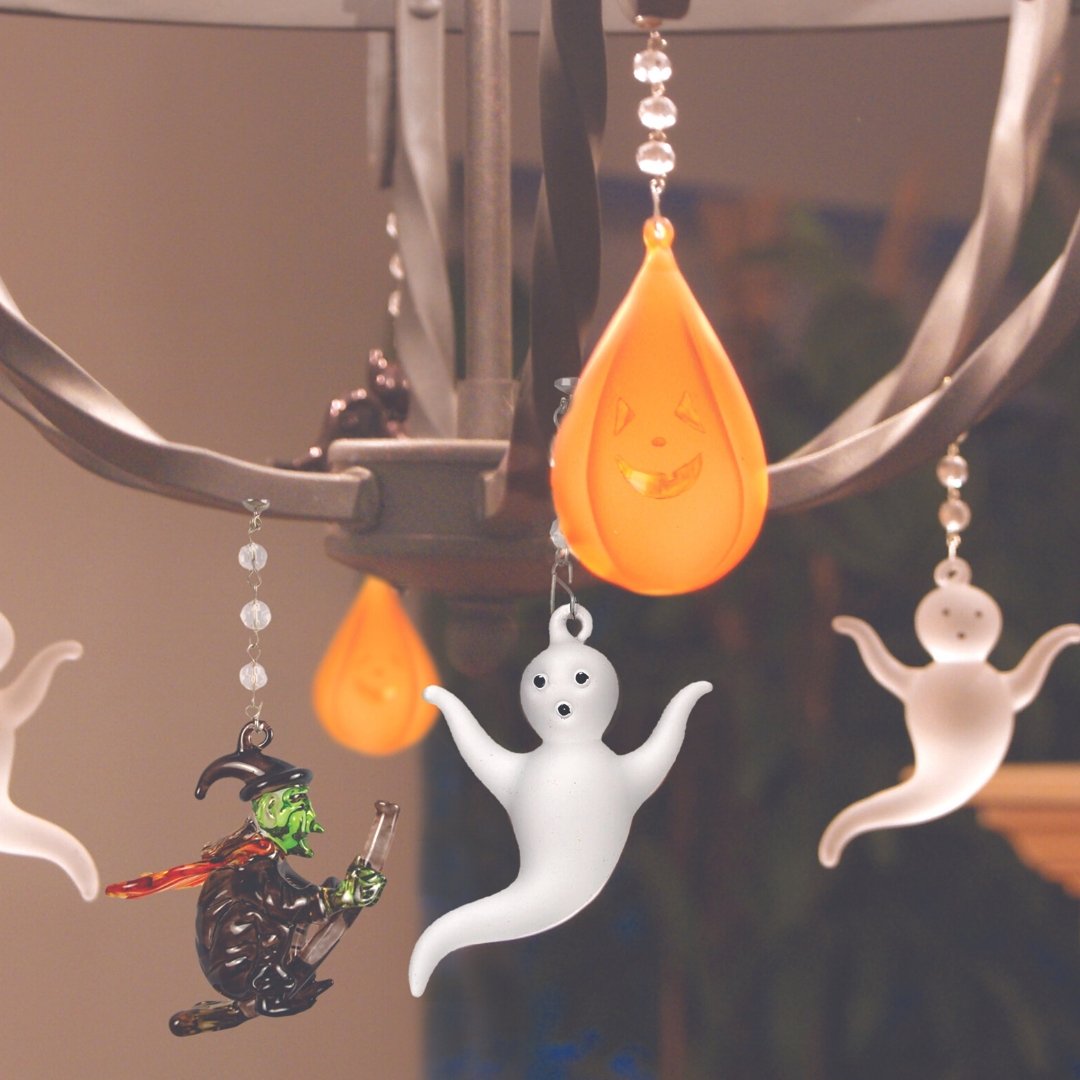 GHOST (Set/3) MAGNETIC HALLOWEEN ORNAMENT - Magnetic Chandelier Accessory TrimKit® - MagTrim Designs LLC