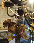 GLITTER ACORN (Set/3) MAGNETIC CHANDELIER ORNAMENT - MagTrim Designs LLC