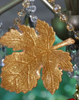 GLITTER GOLD LEAF (Set/3) MAGNETIC CHANDELIER ORNAMENT - MagTrim Designs LLC