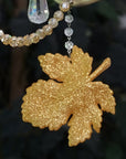 GLITTER GOLD LEAF (Set/3) MAGNETIC CHANDELIER ORNAMENT - MagTrim Designs LLC