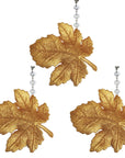 GLITTER GOLD LEAF (Set/3) MAGNETIC CHANDELIER ORNAMENT - MagTrim Designs LLC