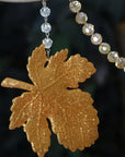 GLITTER GOLD LEAF (Set/3) MAGNETIC CHANDELIER ORNAMENT - MagTrim Designs LLC