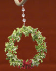 GLITTER RED/GREEN BOW WREATH (Set/3) MAGNETIC CHANDELIER ORNAMENT - MagTrim Designs LLC