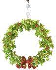 GLITTER RED/GREEN BOW WREATH (Set/3) MAGNETIC CHANDELIER ORNAMENT - MagTrim Designs LLC